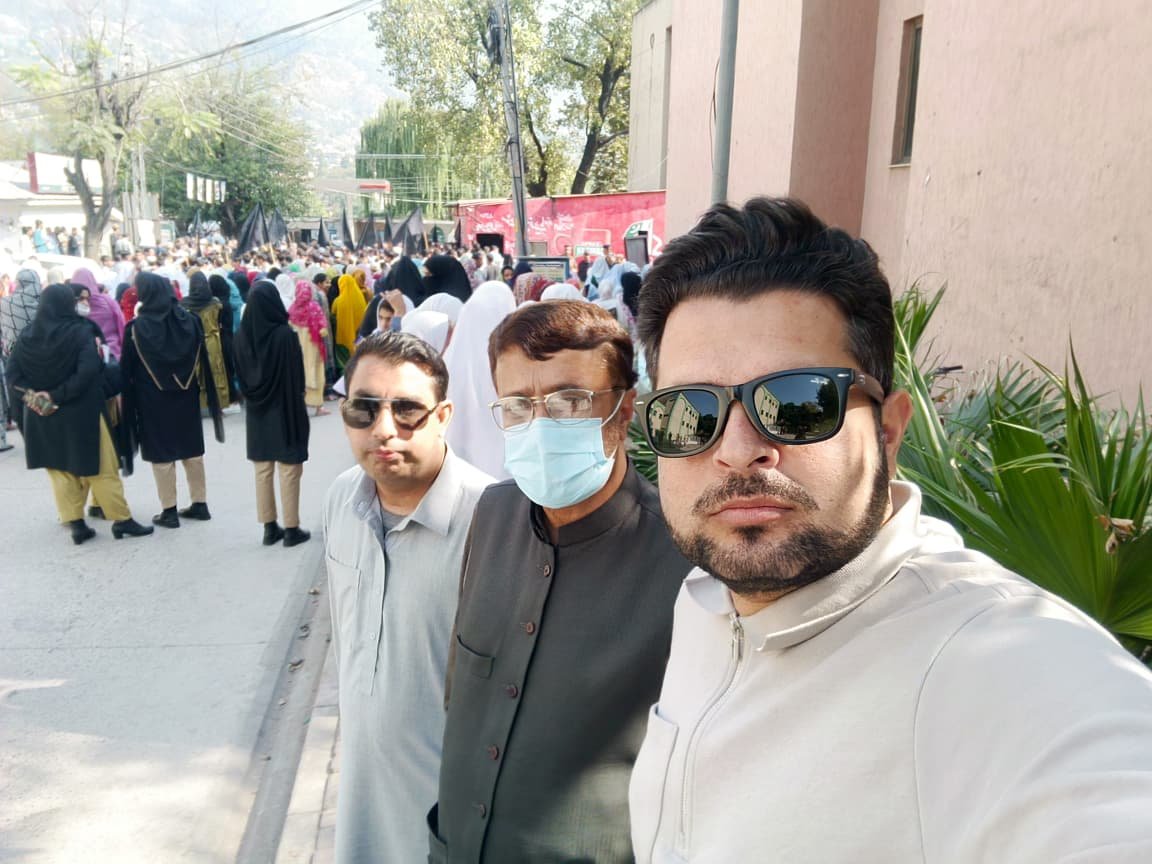 Crowd gathered at a school event